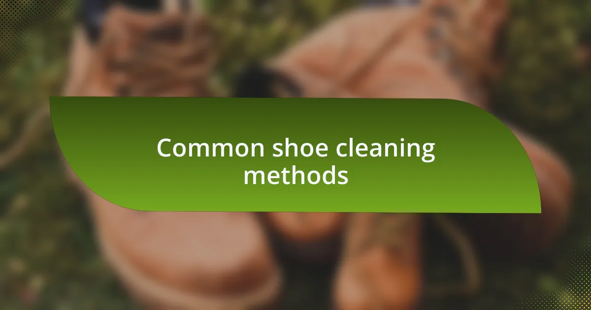 Common shoe cleaning methods