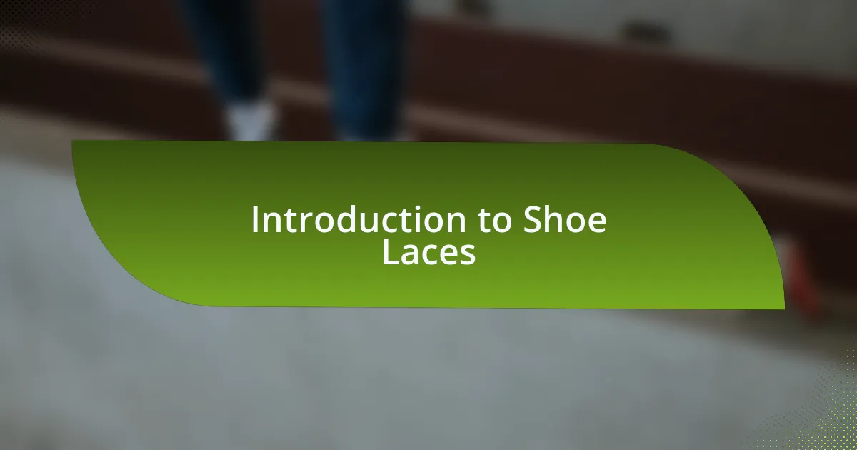 Introduction to Shoe Laces