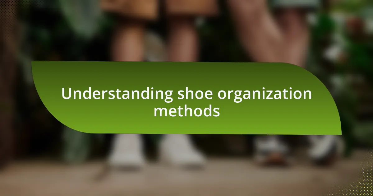 Understanding shoe organization methods
